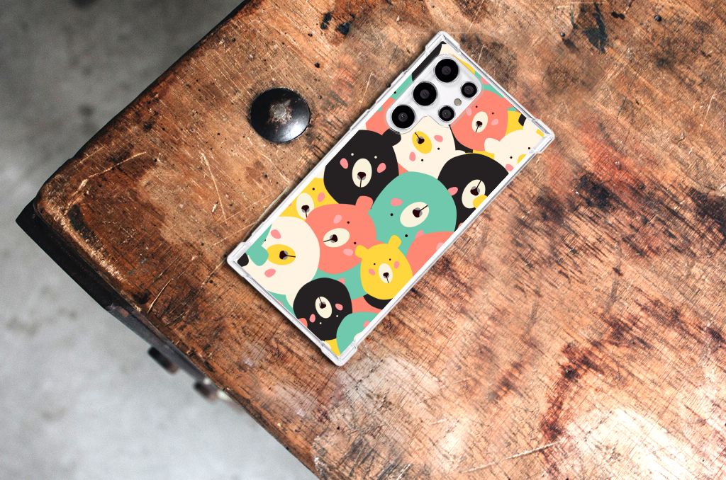 Samsung Galaxy S22 Ultra Stevig Bumper Hoesje Bears B2C Telecom