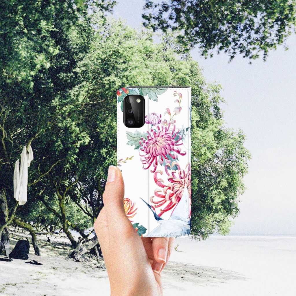 Samsung Galaxy A41 Hoesje maken Bird Flowers - B2C Telecom