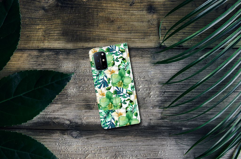 OnePlus 8T Smart Cover Orchidee Groen - B2C Telecom
