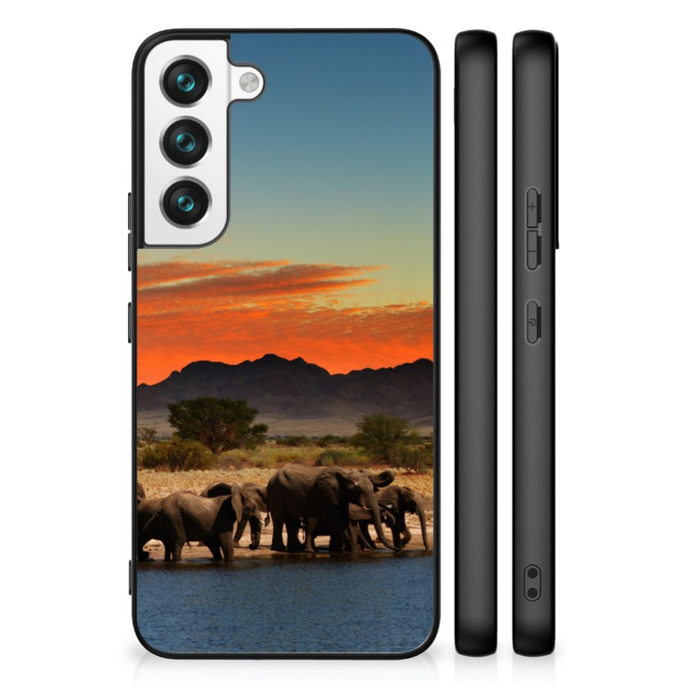 Samsung Galaxy S22 Dierenprint Telefoonhoesje Olifanten B2C Telecom