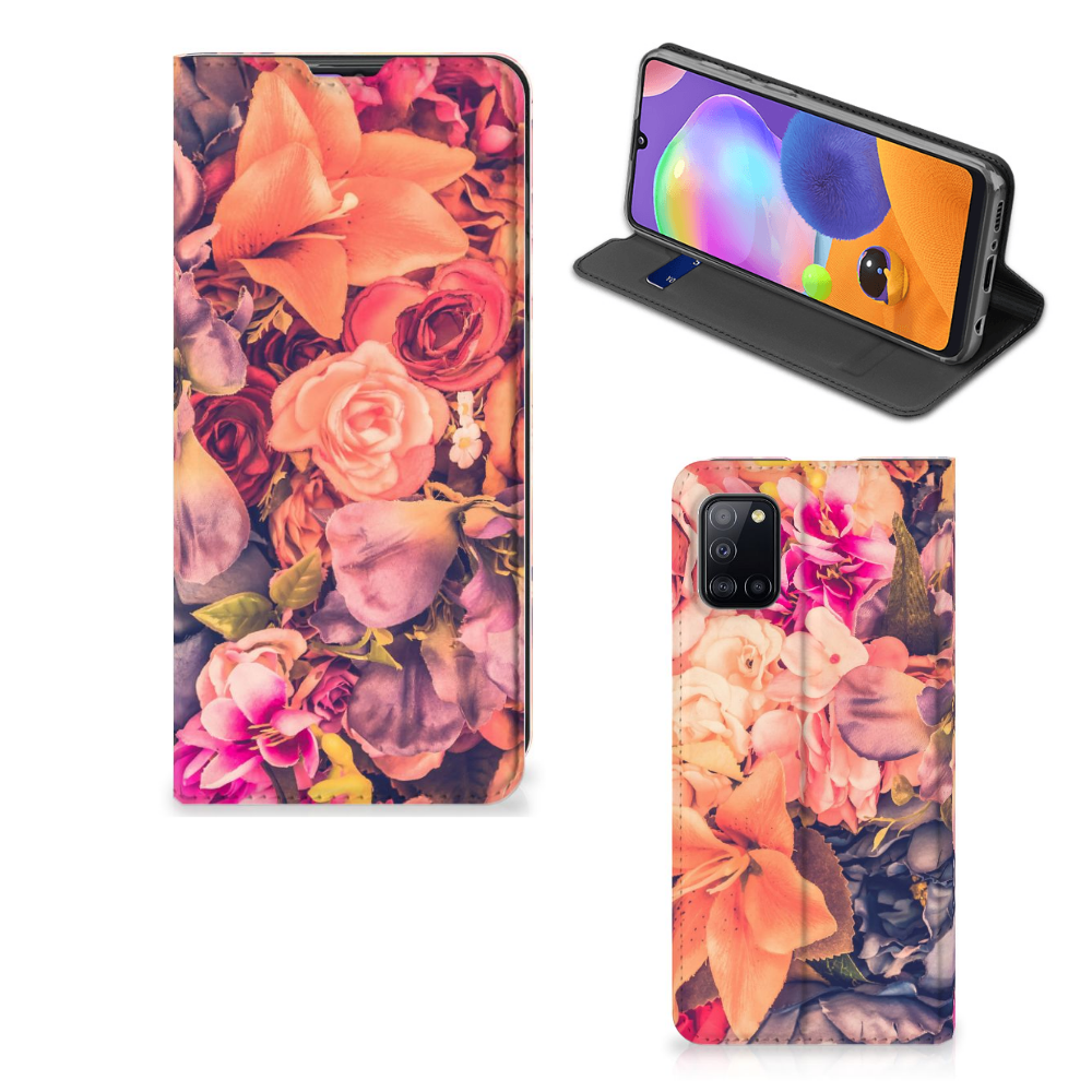 Samsung Galaxy A31 Smart Cover Bosje Bloemen - B2C Telecom