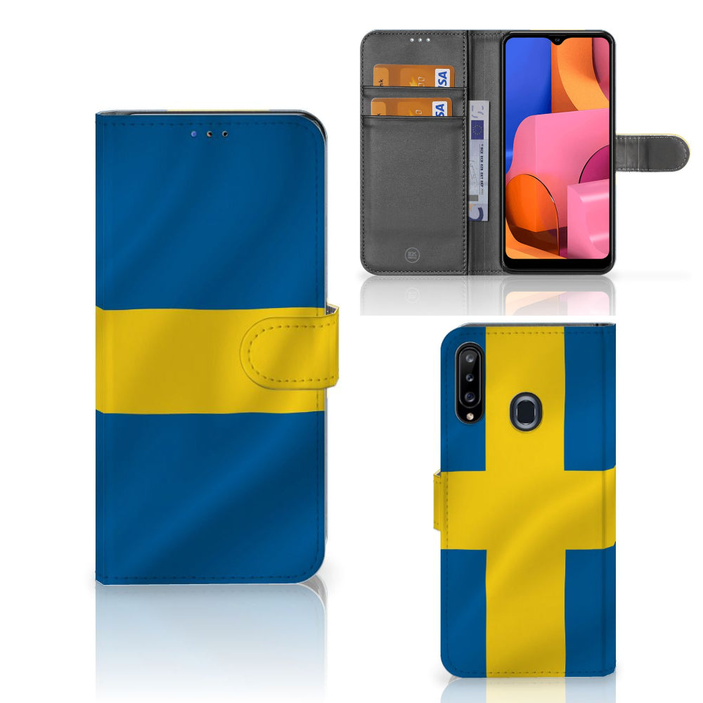 Samsung Galaxy A20s Bookstyle Case Zweden