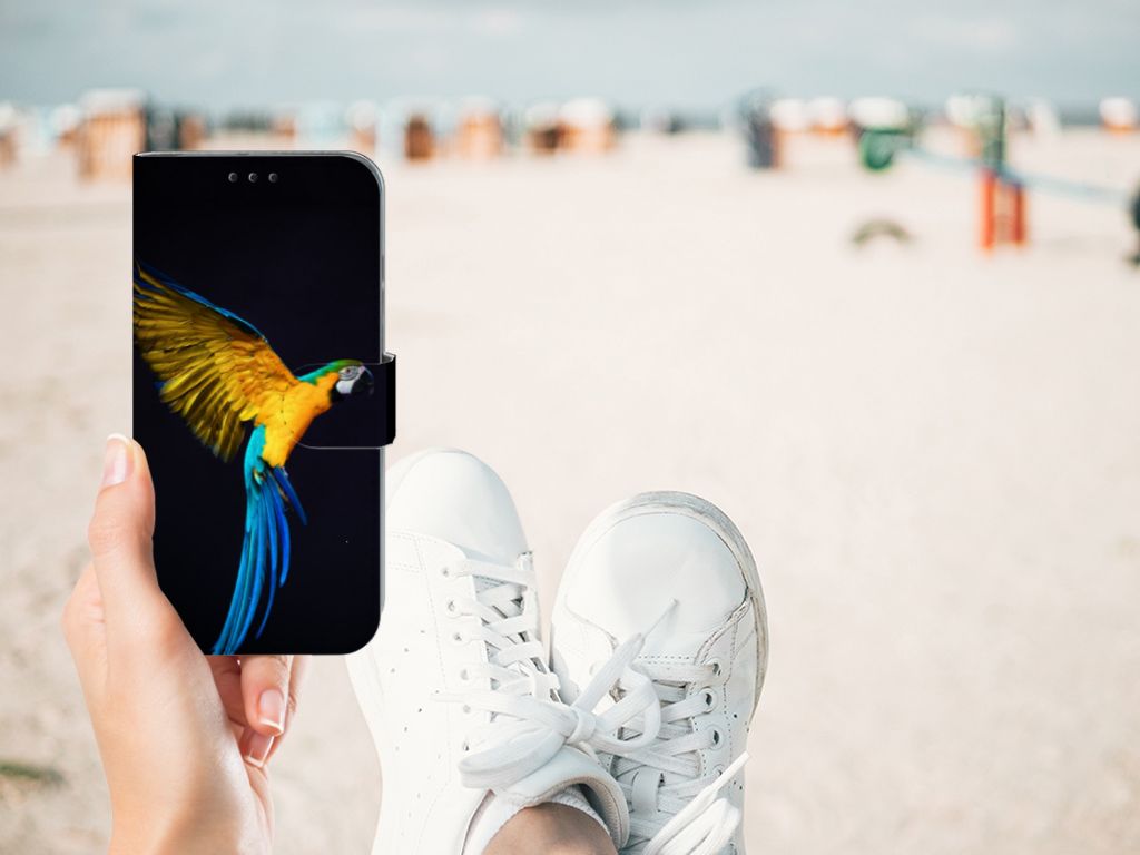 Honor 10 Lite Telefoonhoesje met Pasjes Papegaai