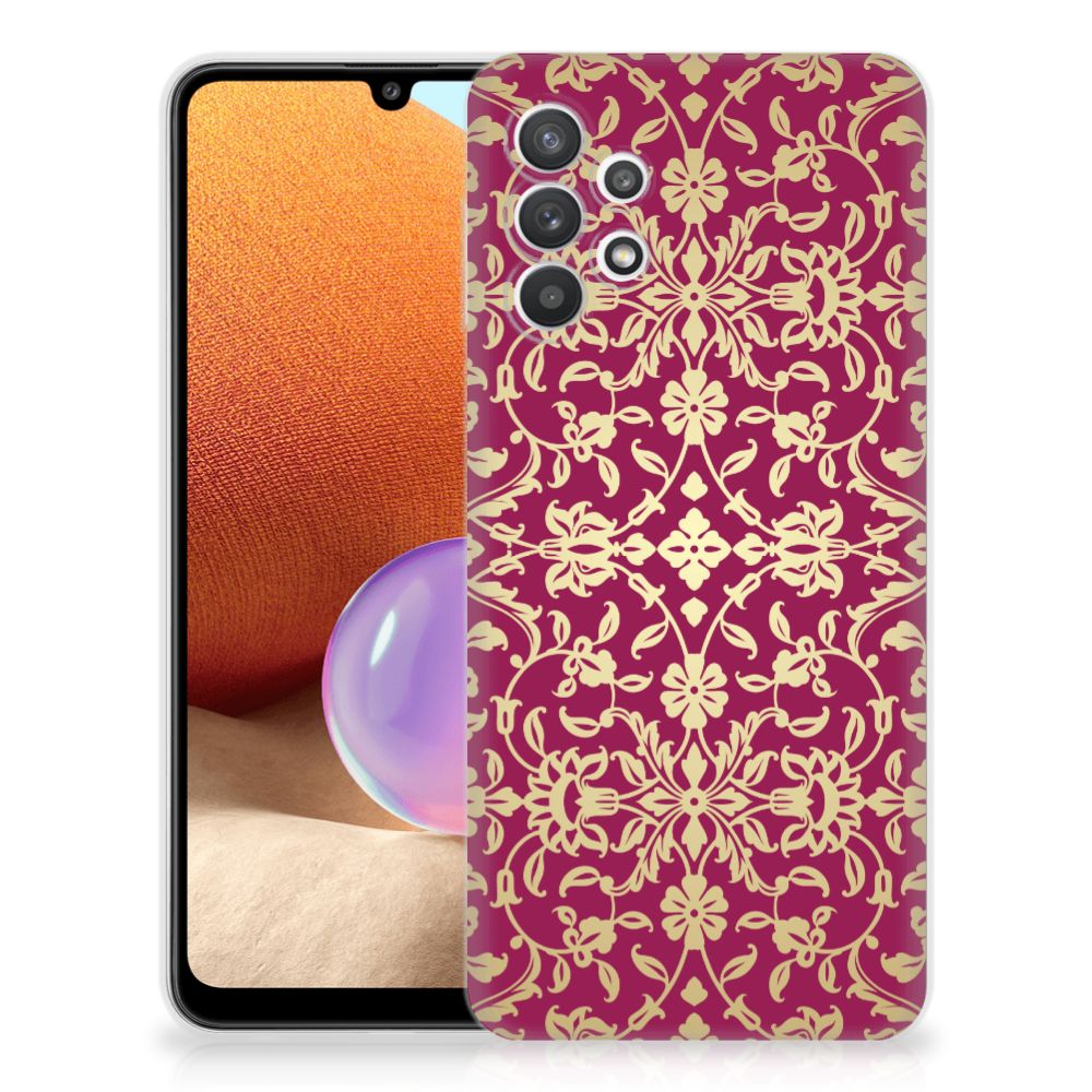 Siliconen Hoesje Samsung Galaxy A32 4G | A32 5G Enterprise Editie Barok Pink B2C Telecom