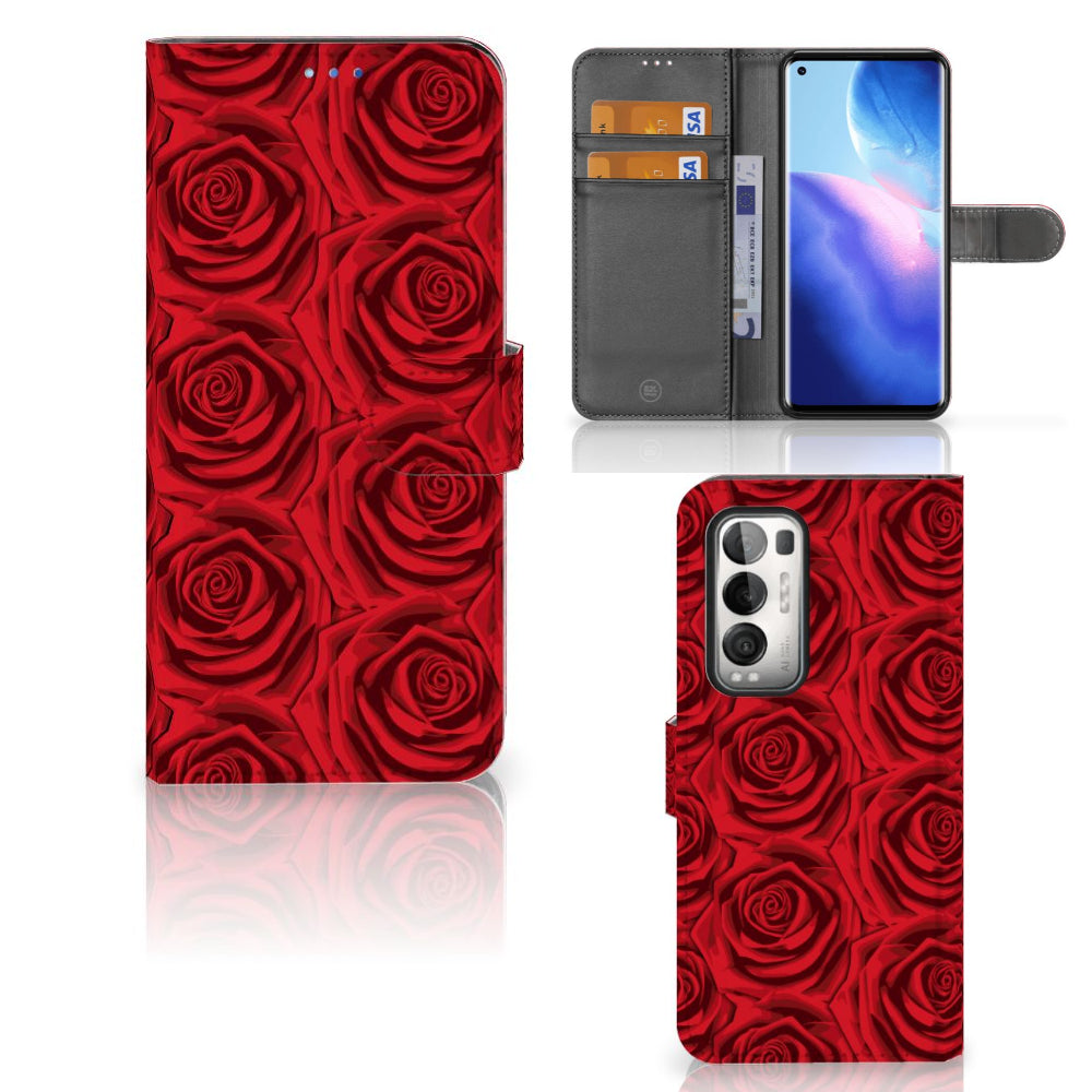 OPPO Find X3 Neo 5G Hoesje Red Roses