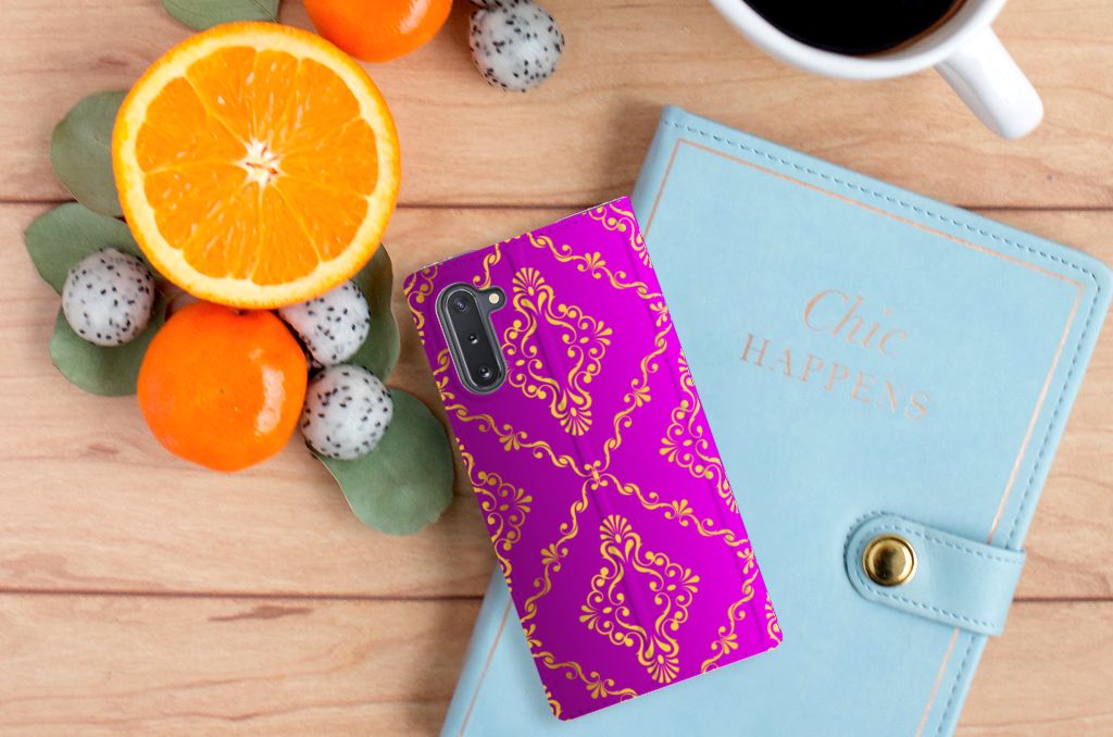 Telefoon Hoesje Samsung Galaxy Note 10 Barok Roze