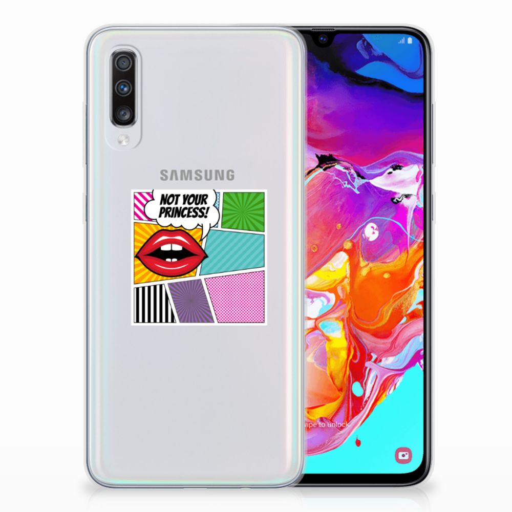 Samsung Galaxy A70 Silicone Back Cover Popart Princess