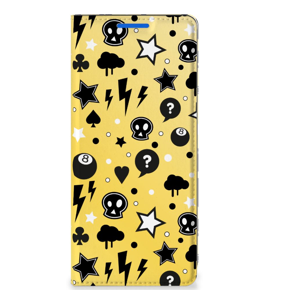 Mobiel BookCase OPPO Reno 6 Pro Plus 5G Punk Geel - B2C Telecom