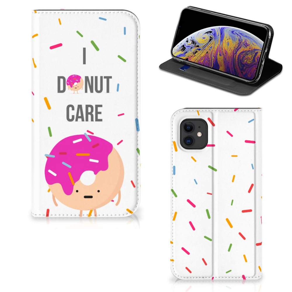 Apple iPhone 11 Flip Style Cover Donut Roze