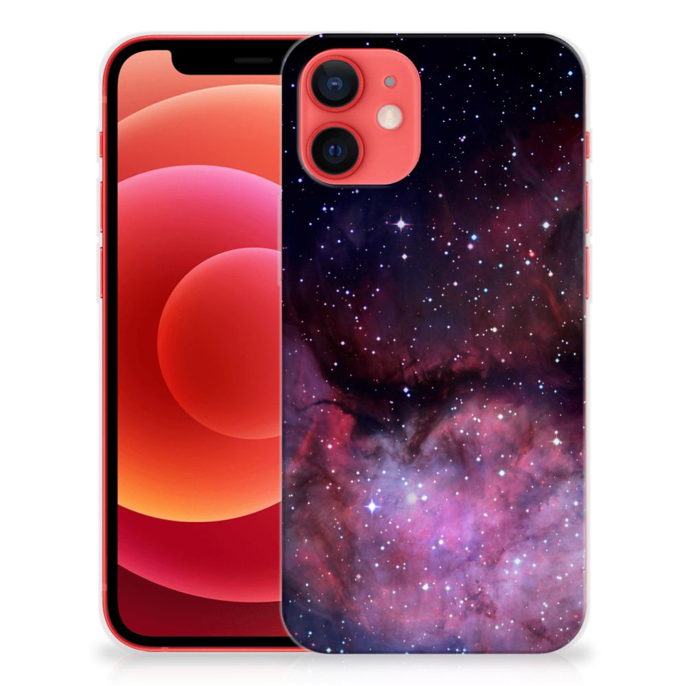 TPU Hoesje voor iPhone 12 Mini Galaxy met een prachtig sterrenhemel ontwerpâ¨.