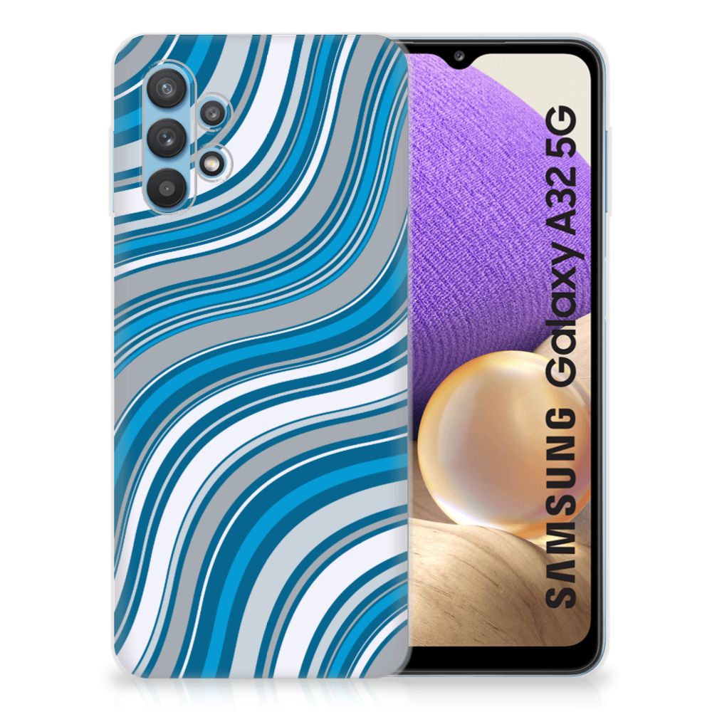 Samsung Galaxy A32 5G TPU bumper Waves Blue B2C Telecom
