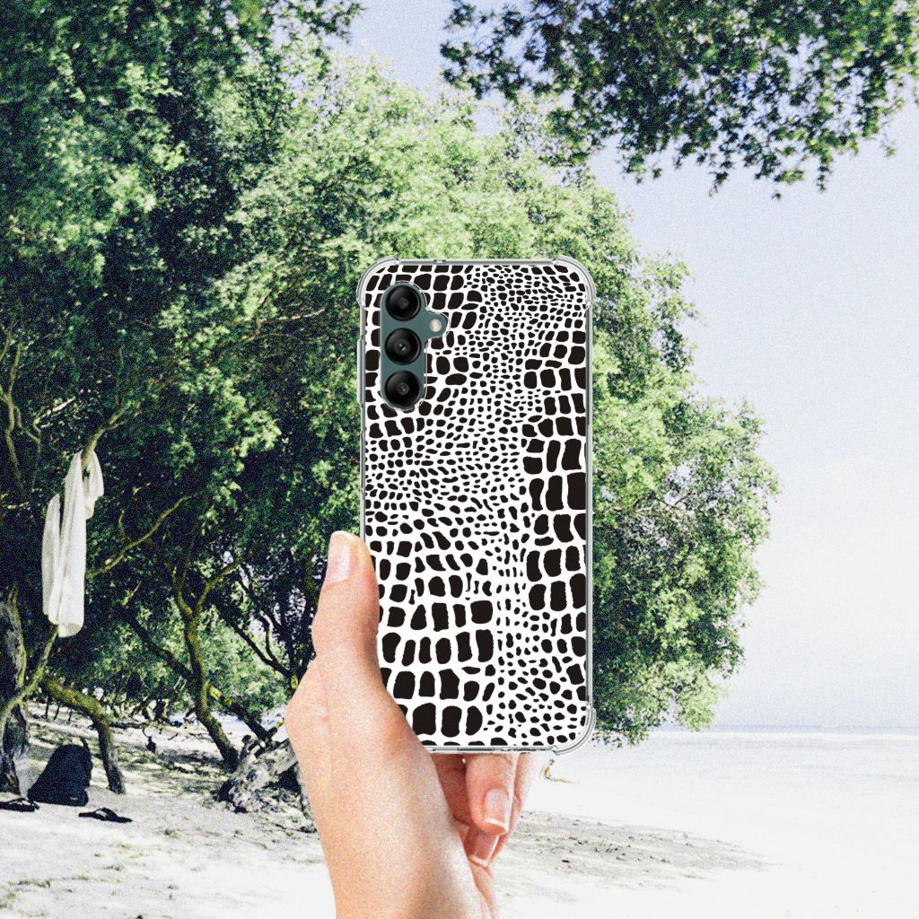 Samsung Galaxy A14 5G/4G Case Anti-shock Slangenprint met een slangenprint design in de natuur.