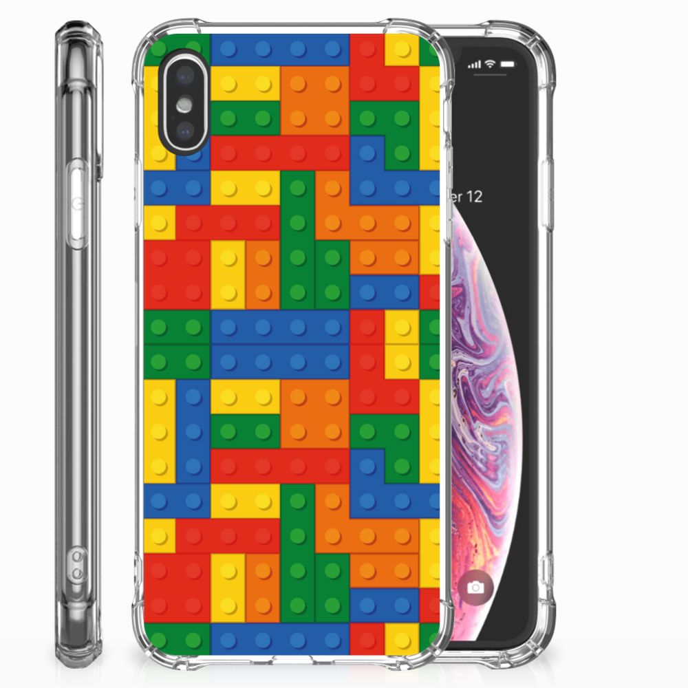 Apple iPhone Xs Max Doorzichtige Silicone Hoesje Blokken