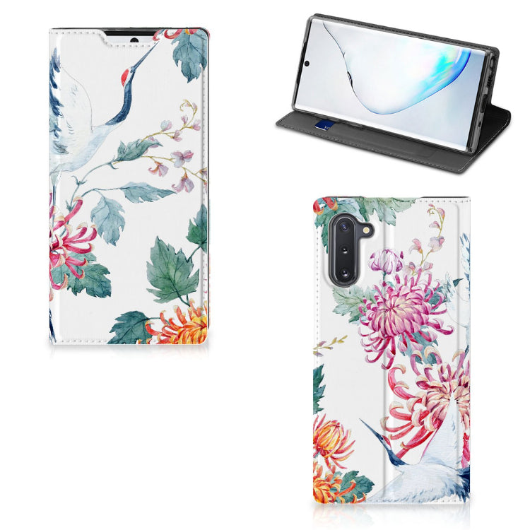 Samsung Galaxy Note 10 Hoesje maken Bird Flowers