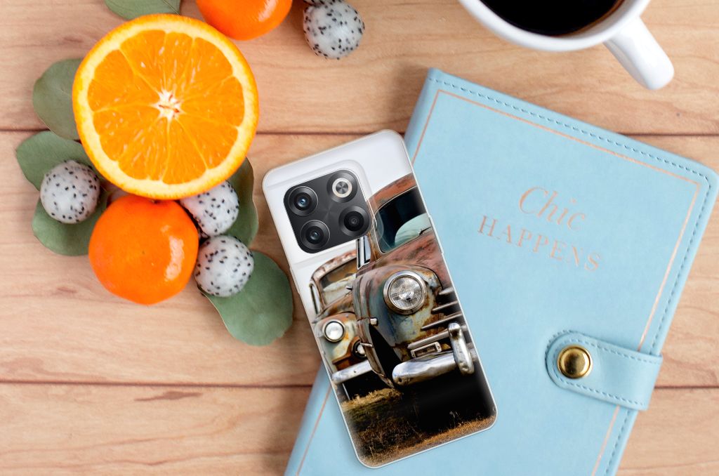 OnePlus 10T Siliconen Hoesje met foto Vintage Auto B2C Telecom