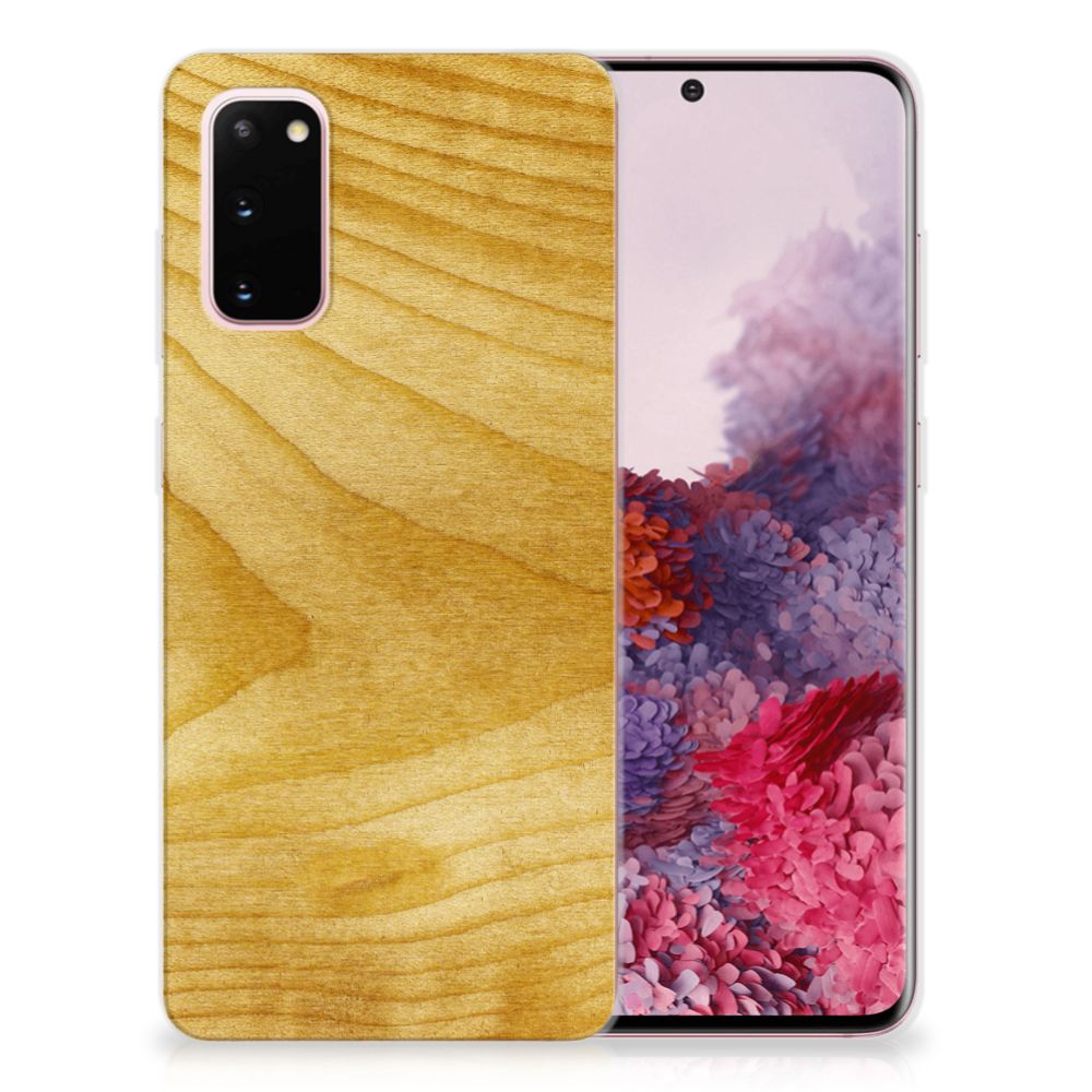 Samsung Galaxy S20 Bumper Hoesje Licht Hout B2C Telecom