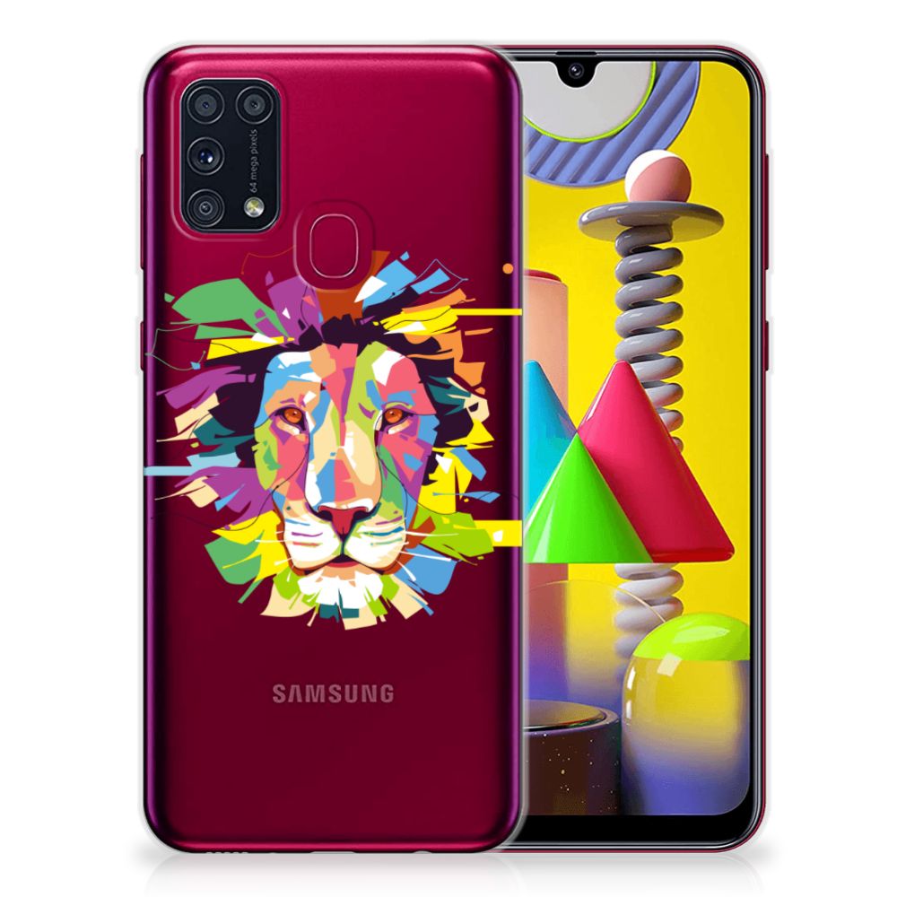 Samsung Galaxy M31 Telefoonhoesje met Naam Lion Color B2C Telecom