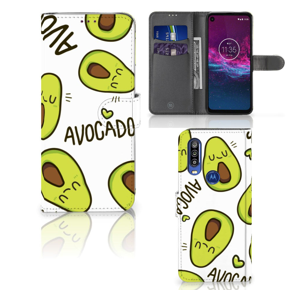 Motorola One Action Leuk Hoesje Avocado Singing