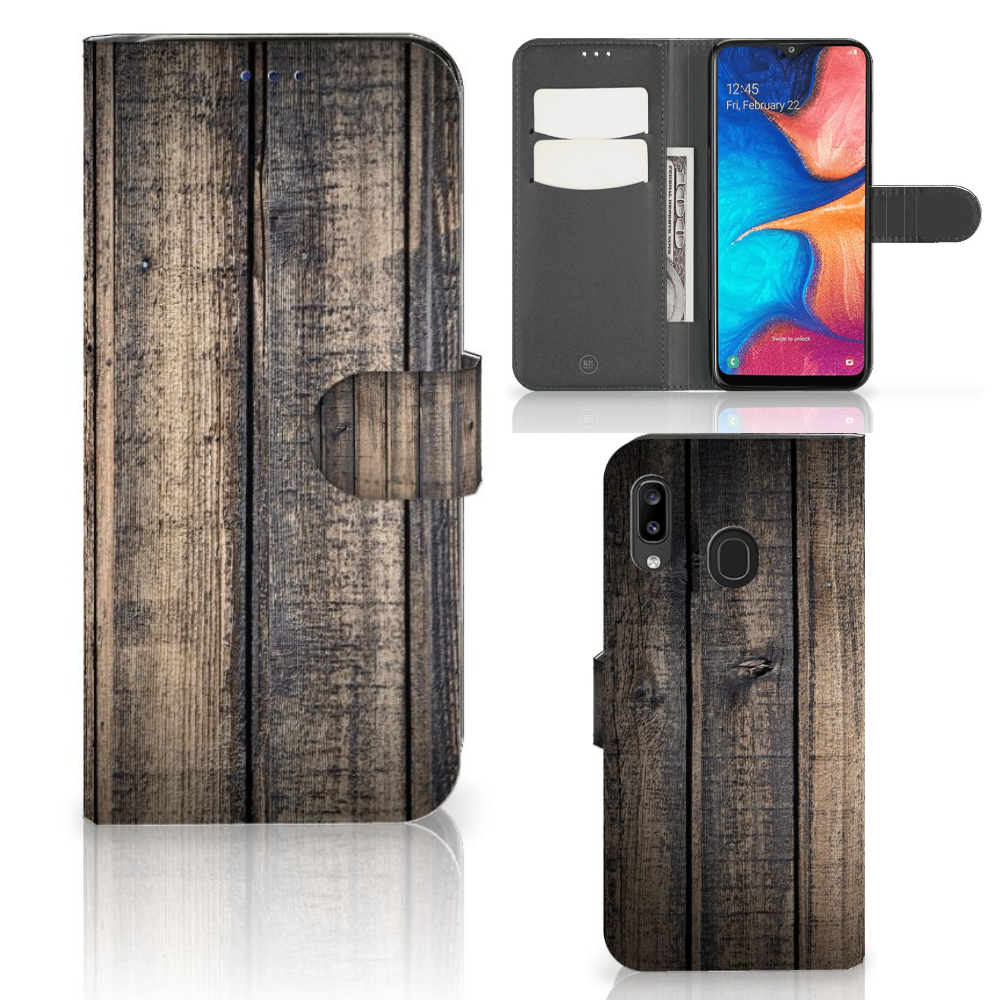 Samsung Galaxy A30 Book Style Case Steigerhout