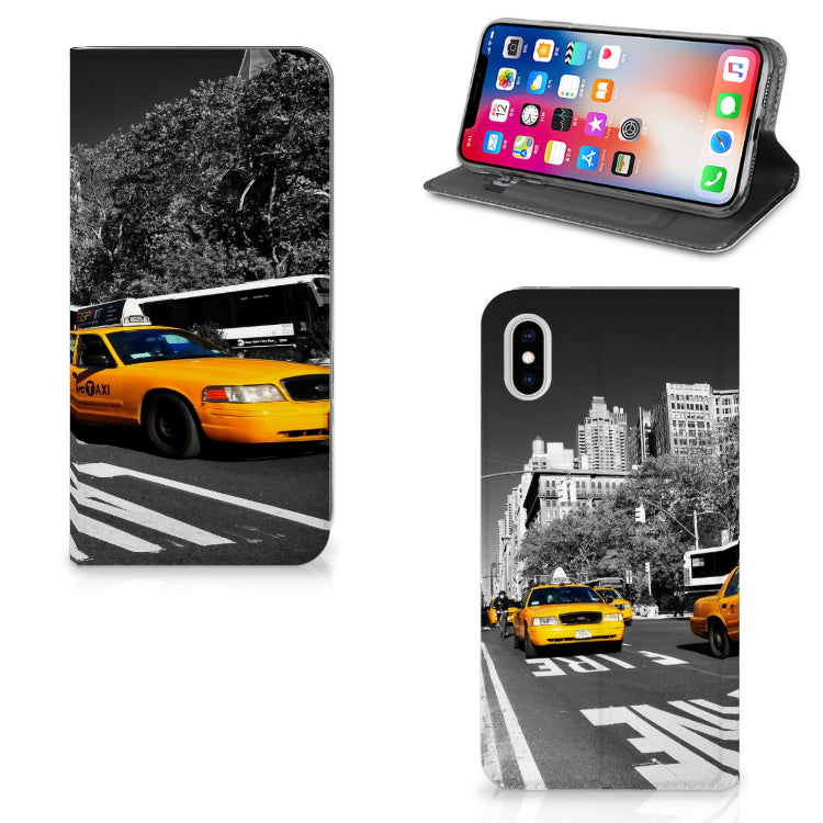 Apple iPhone Xs Max Book Cover New York Taxi