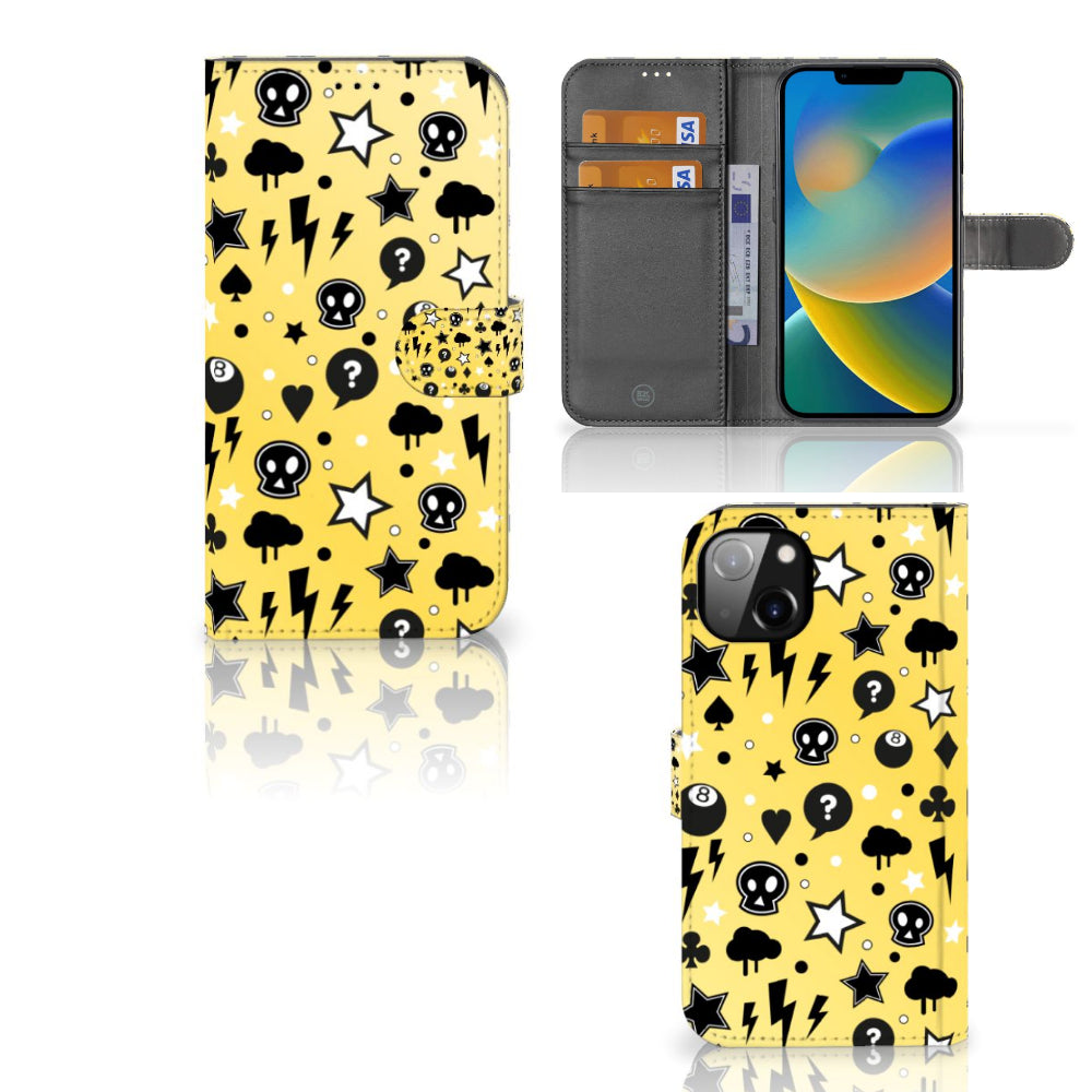Telefoonhoesje met Naam iPhone 14 Plus Punk Geel
