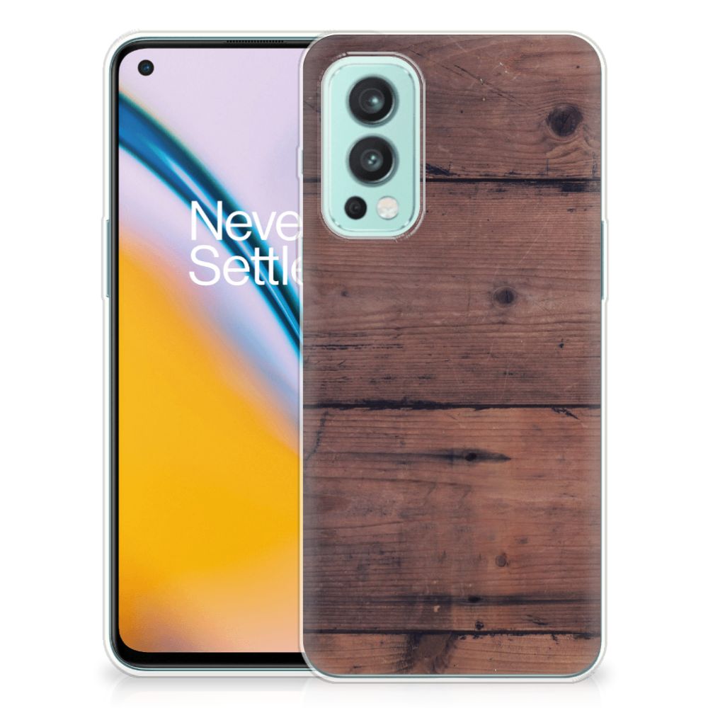 OnePlus Nord 2 5G Bumper Hoesje Old Wood