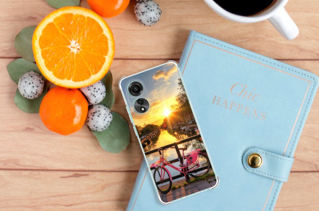 OPPO A78 4G Telefoonhoesje met valbescherming Amsterdamse Grachten B2C Telecom