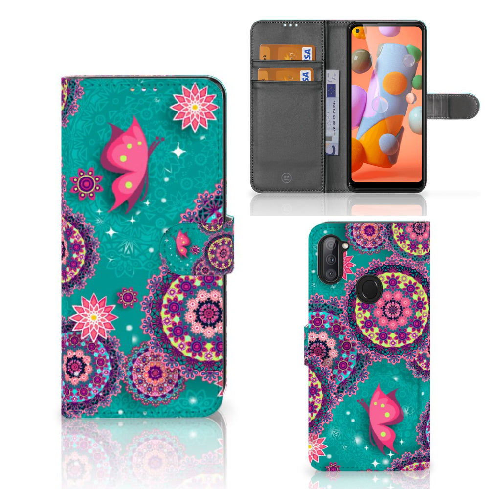 Samsung Galaxy M11 | A11 Hoesje Cirkels en Vlinders