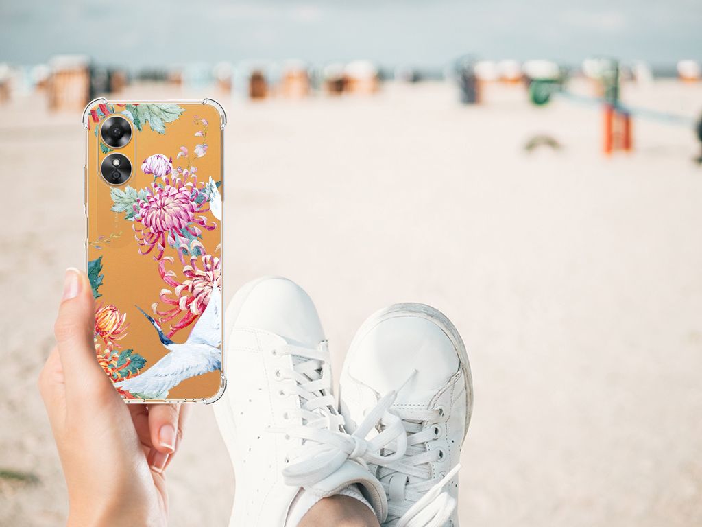 OPPO A17 Case Anti-shock Bird Flowers B2C Telecom