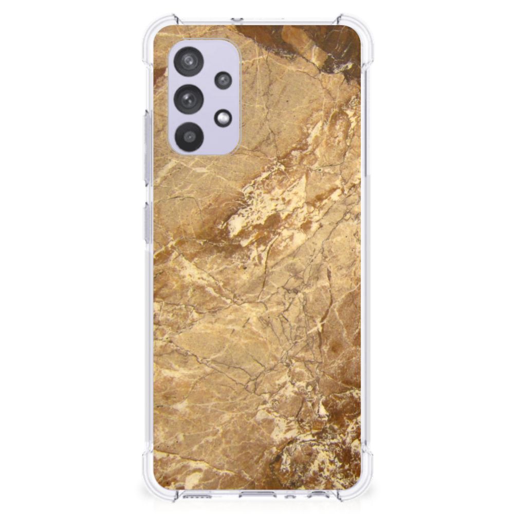 Samsung Galaxy A32 4G | A32 5G Enterprise Editie Anti-Shock Hoesje Marmer Creme B2C Telecom