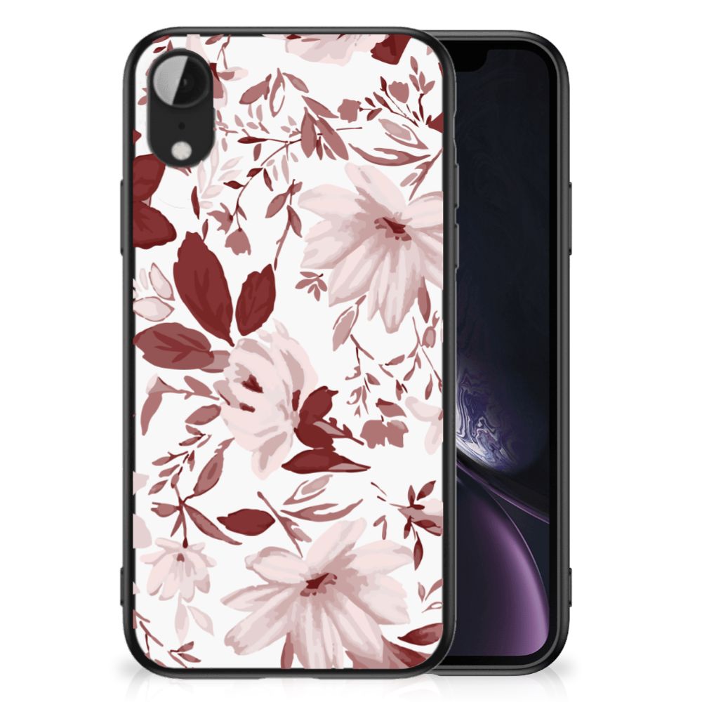 Kleurrijke Telefoonhoesje Apple iPhone XR Watercolor Flowers