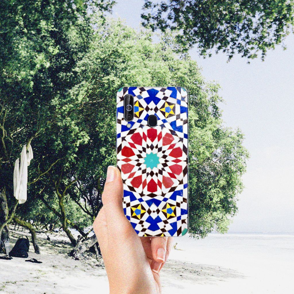 Samsung Galaxy A60 TPU Siliconen Hoesje Mozaïek