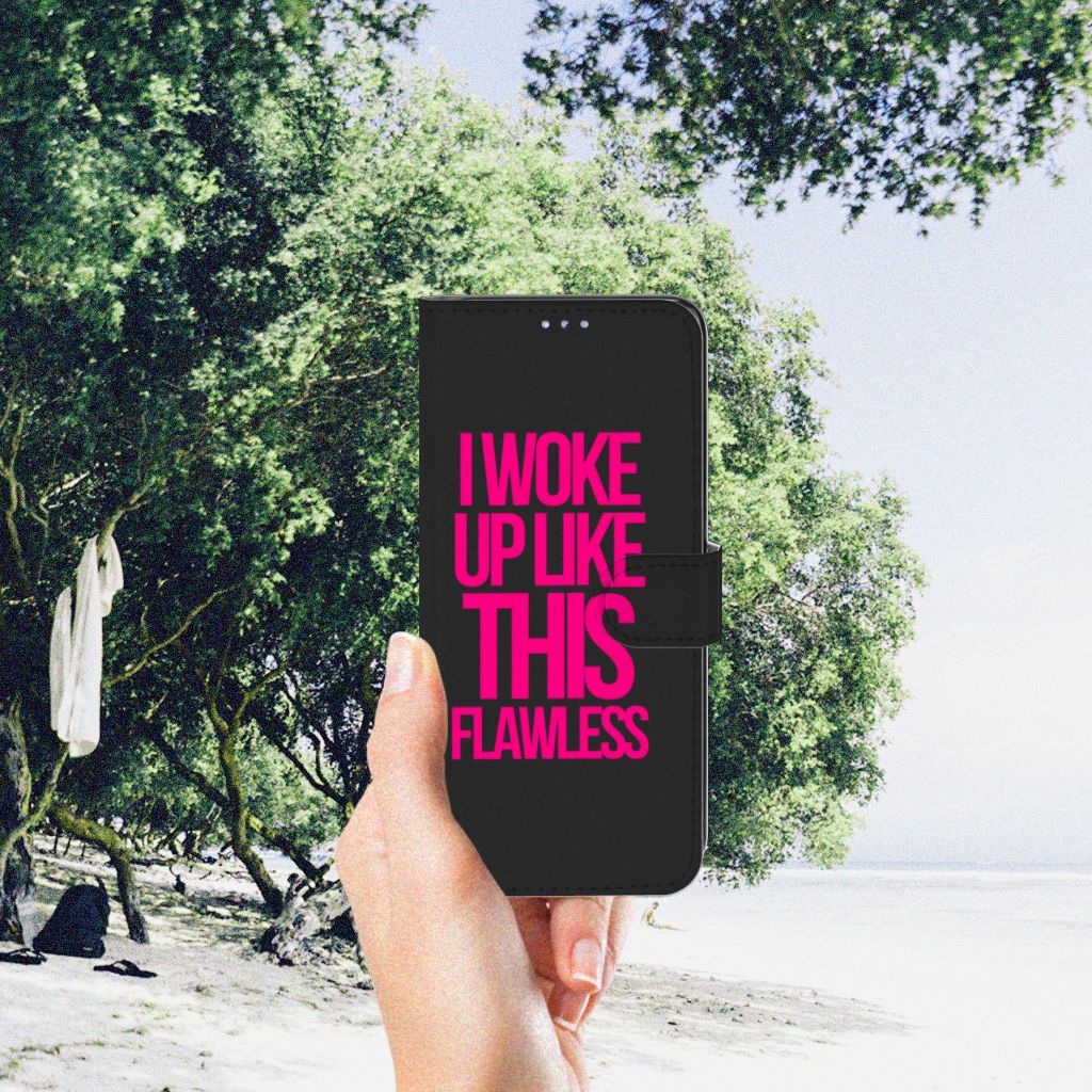 Motorola Moto G31 | G41 Hoesje met naam Woke Up - Origineel Cadeau Zelf Maken