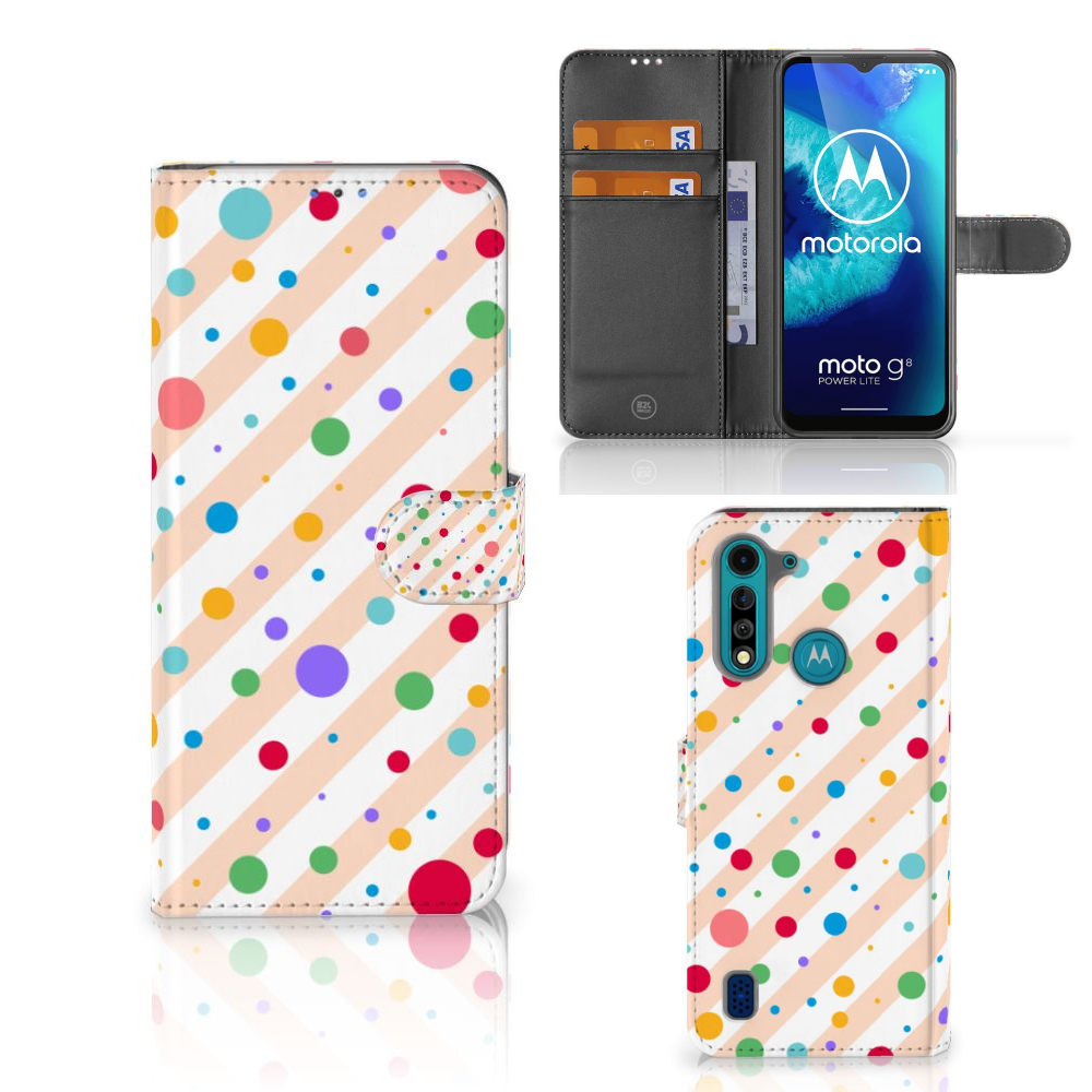 Motorola G8 Power Lite Telefoon Hoesje Dots