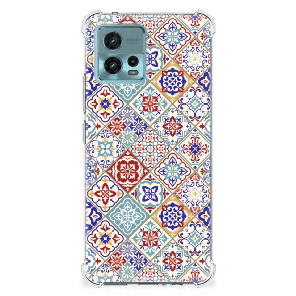 otorola Moto G72 Anti-Shock Hoesje Tiles Color