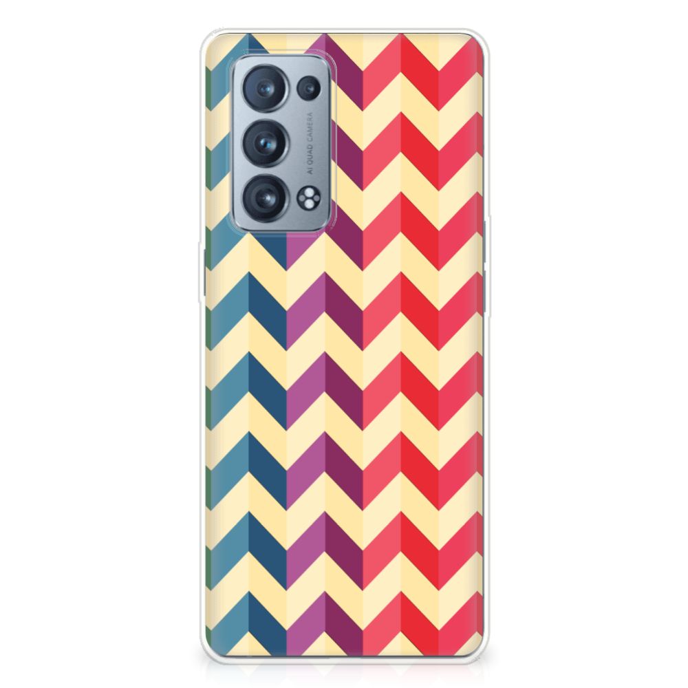 OPPO Reno 6 Pro Plus 5G TPU bumper Zigzag Multi Color