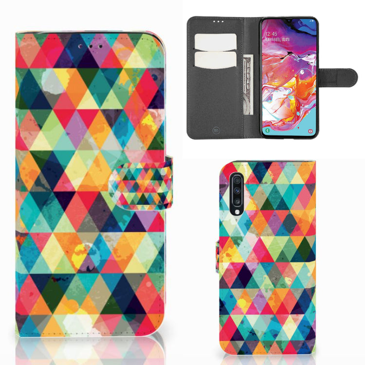 Samsung Galaxy A70 Telefoon Hoesje Geruit