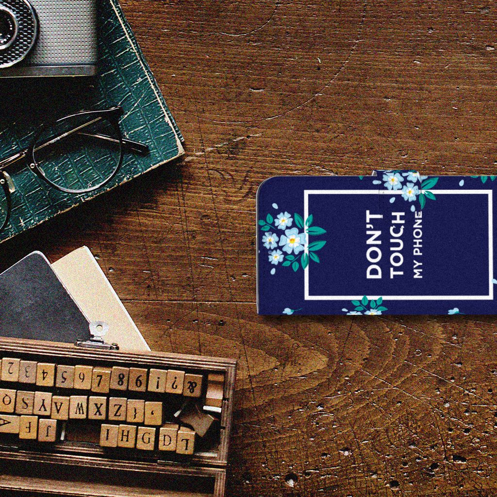 Xiaomi 11 Lite 5G NE | Mi 11 Lite Portemonnee Hoesje Flowers Blue DTMP
