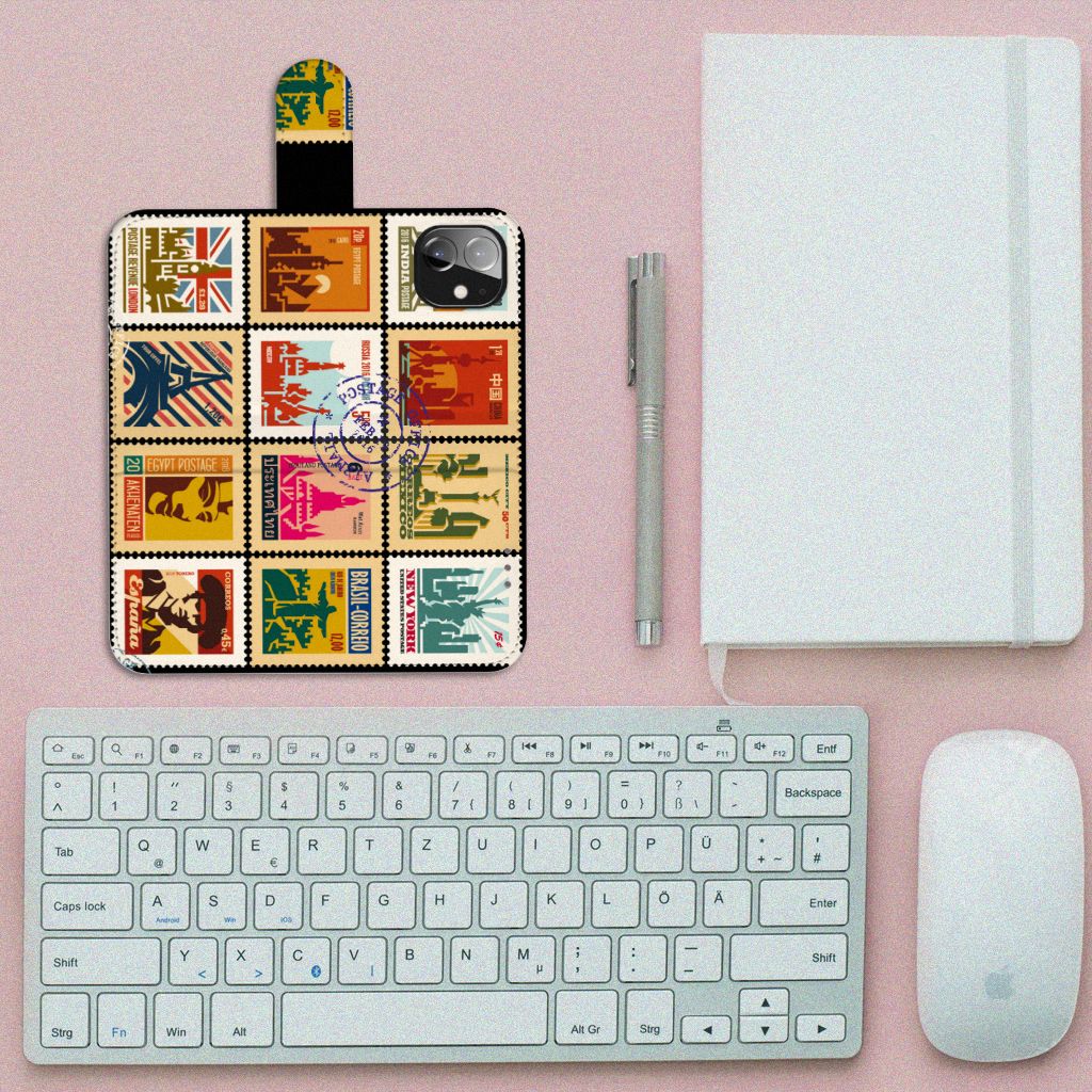 Apple iPhone 12 Mini Flip Cover Postzegels