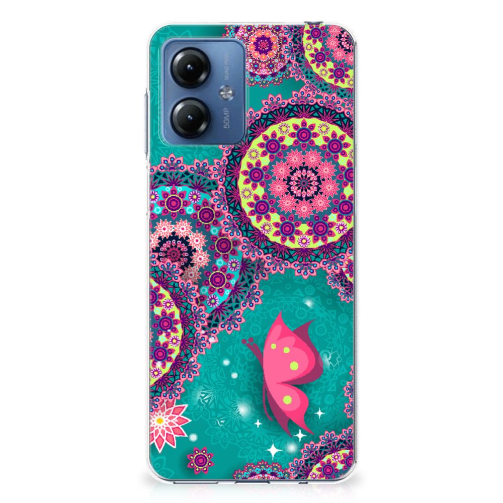 Motorola Moto G14 Hoesje maken Cirkels en Vlinders