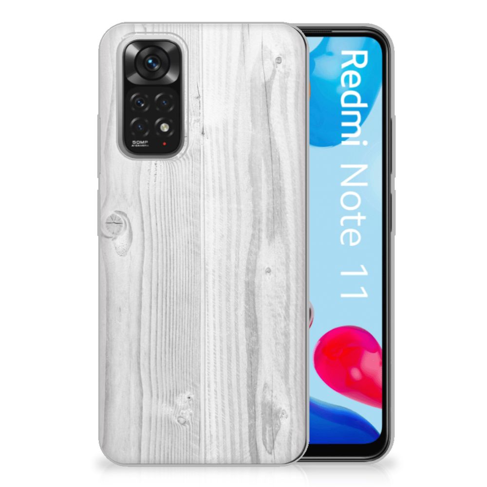 Xiaomi Redmi 10 | Redmi Note 11 4G Bumper Hoesje White Wood