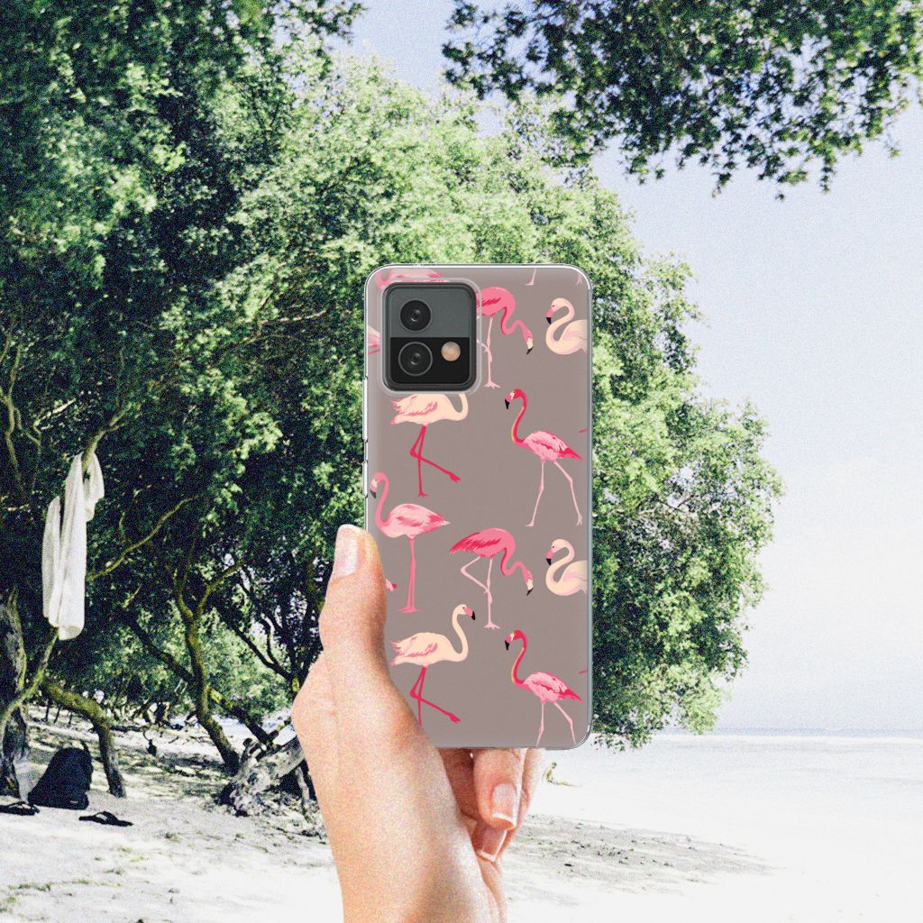 Motorola Moto G72 TPU Hoesje Flamingo B2C Telecom