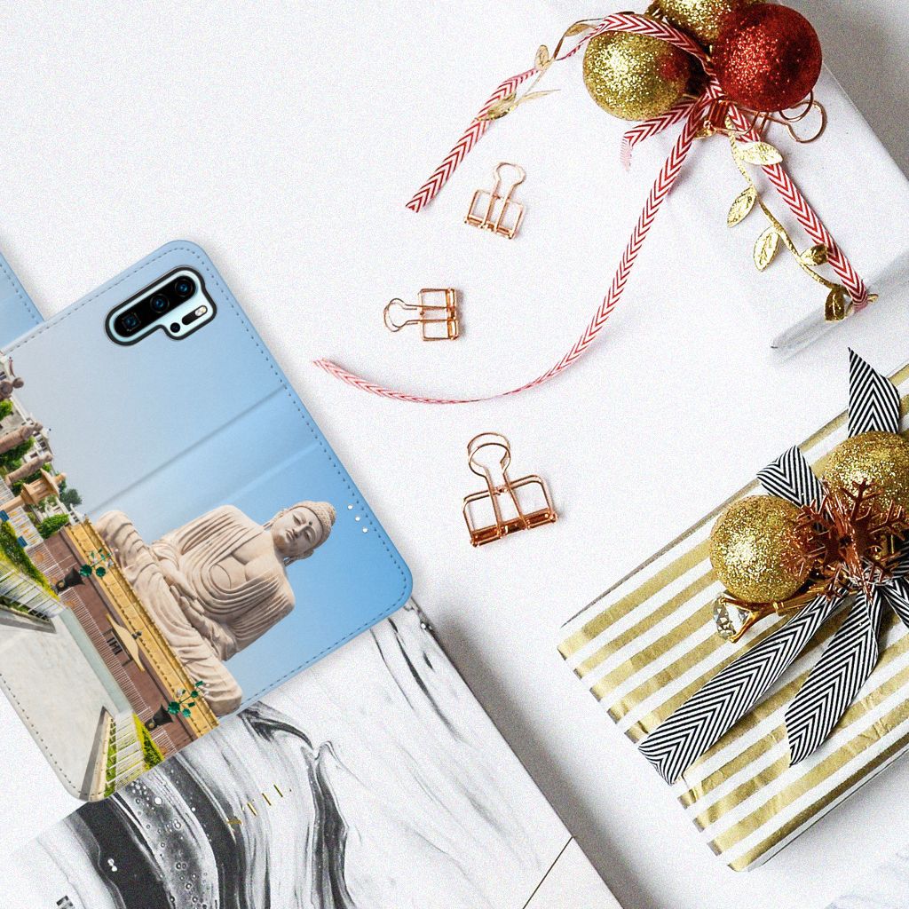 Huawei P30 Pro Flip Cover Boeddha