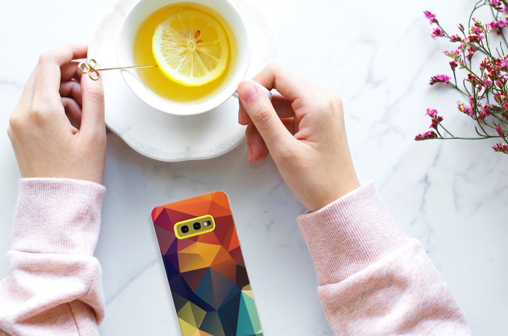 Samsung Galaxy S10e TPU Hoesje Polygon Color