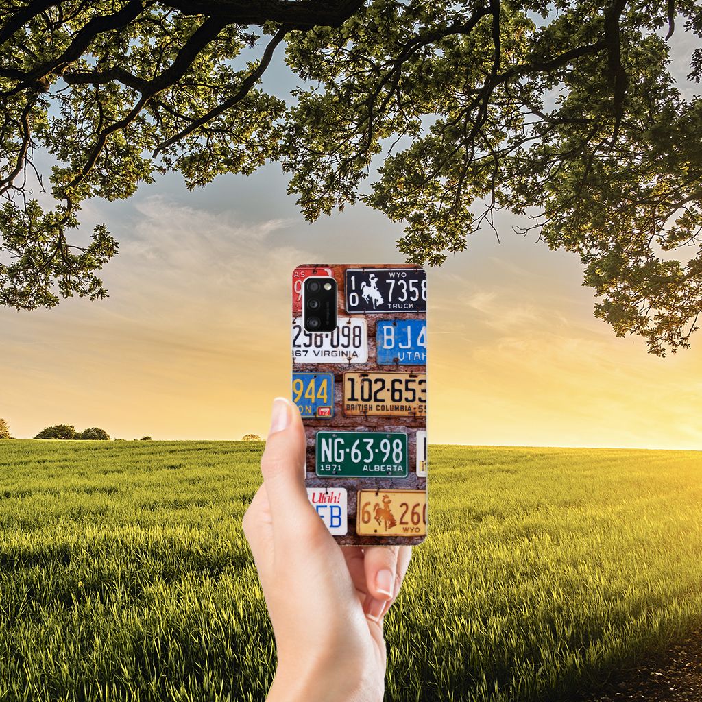 Samsung Galaxy A41 Siliconen Hoesje met foto Kentekenplaten B2C Telecom