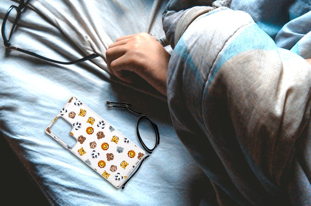 Doorzichtige Silicone Hoesje voor Samsung Galaxy S23 Ultra Dieren Emojis B2C Telecom
