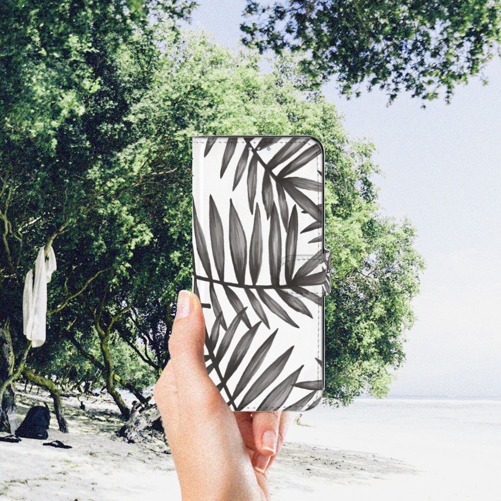 Motorola Moto G31 | G41 Hoesje Leaves Grey
