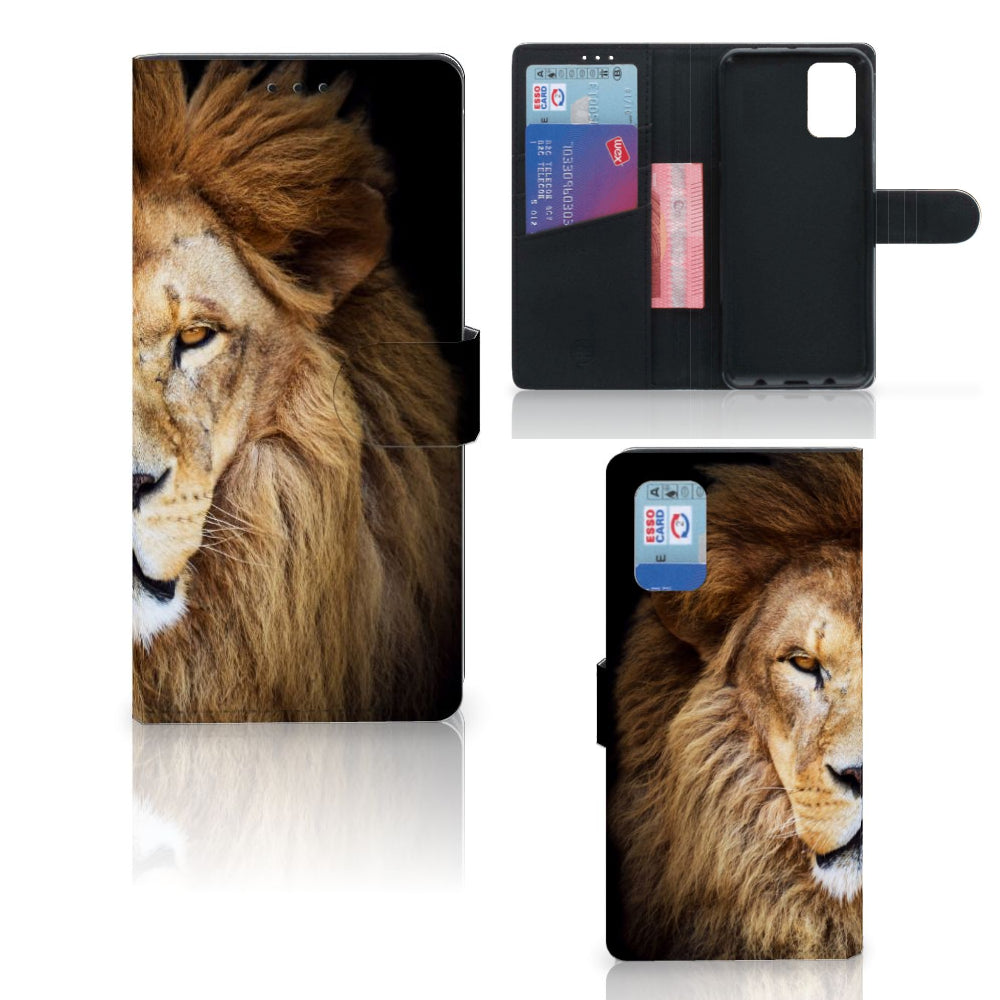 Samsung Galaxy A02s | M02s Telefoonhoesje met Pasjes Leeuw