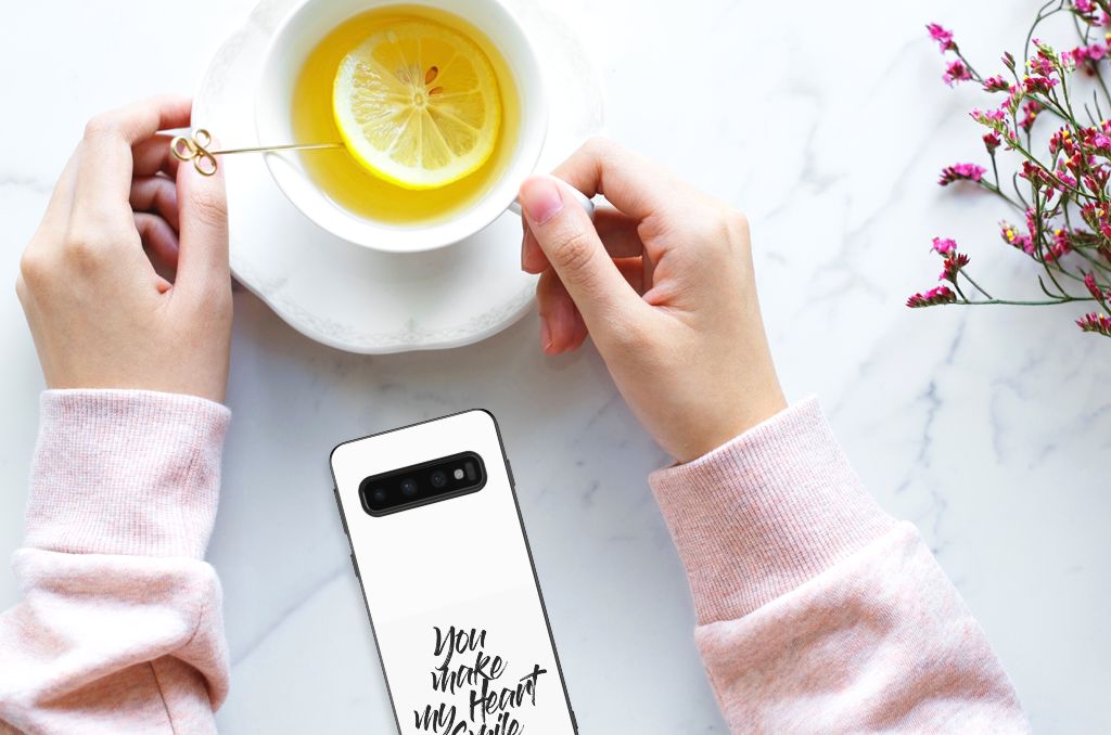 Samsung Galaxy S10 Hoesje met Quotes Heart Smile B2C Telecom