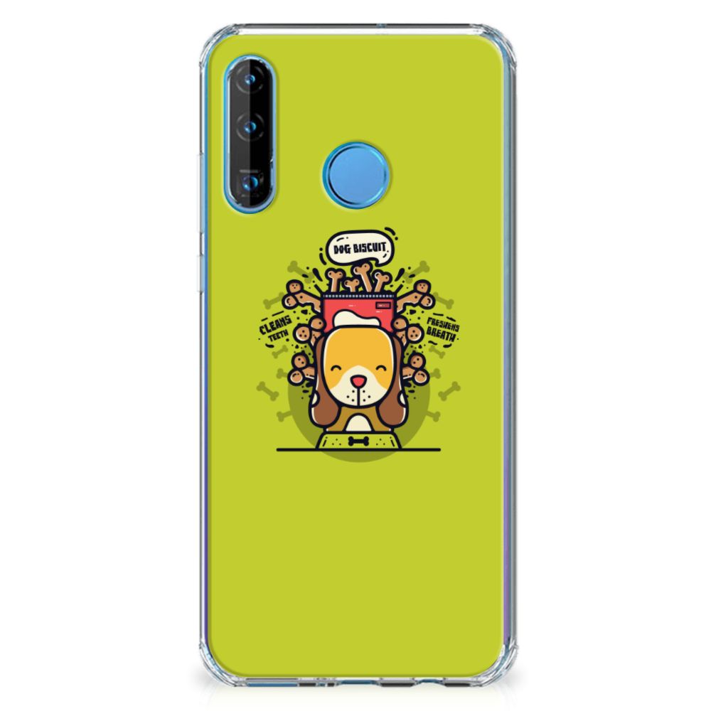 Huawei P30 Lite Stevig Bumper Hoesje Doggy Biscuit